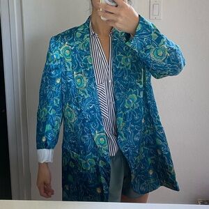 Zara blue print blazer/jacket